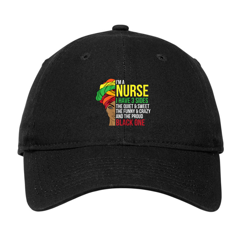 Womens Proud Black Nurse Woman Afro Cool Black History Month Gift Vide Adjustable Cap by KhalilDesign | Artistshot