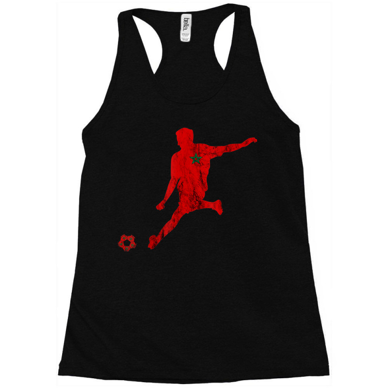 Morroco Moroccan Roots Moroccan Flag Moroccan Soccer Player Racerback Tank by Enviable | Artistshot