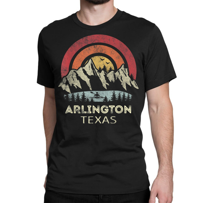 Arlington Texas Mountain Sunset Sunrise Kayaking Classic T-shirt by Color | Artistshot