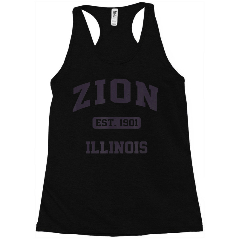 Zion Illinois Il Vintage State Athletic Style Racerback Tank by Clinical | Artistshot