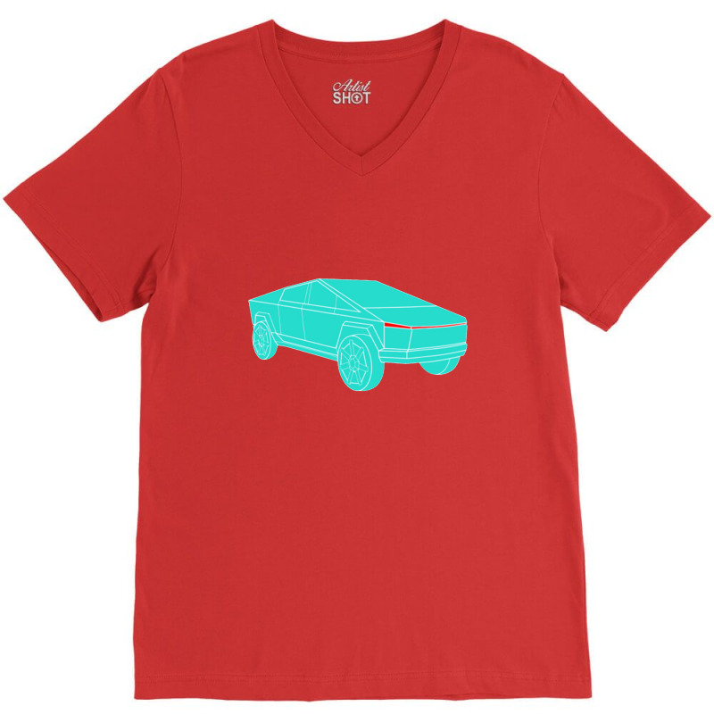 Cybertrucks Cyber Tech Futuristic Bulletproof Truck Auto Car V-Neck Tee by cm-arts | Artistshot