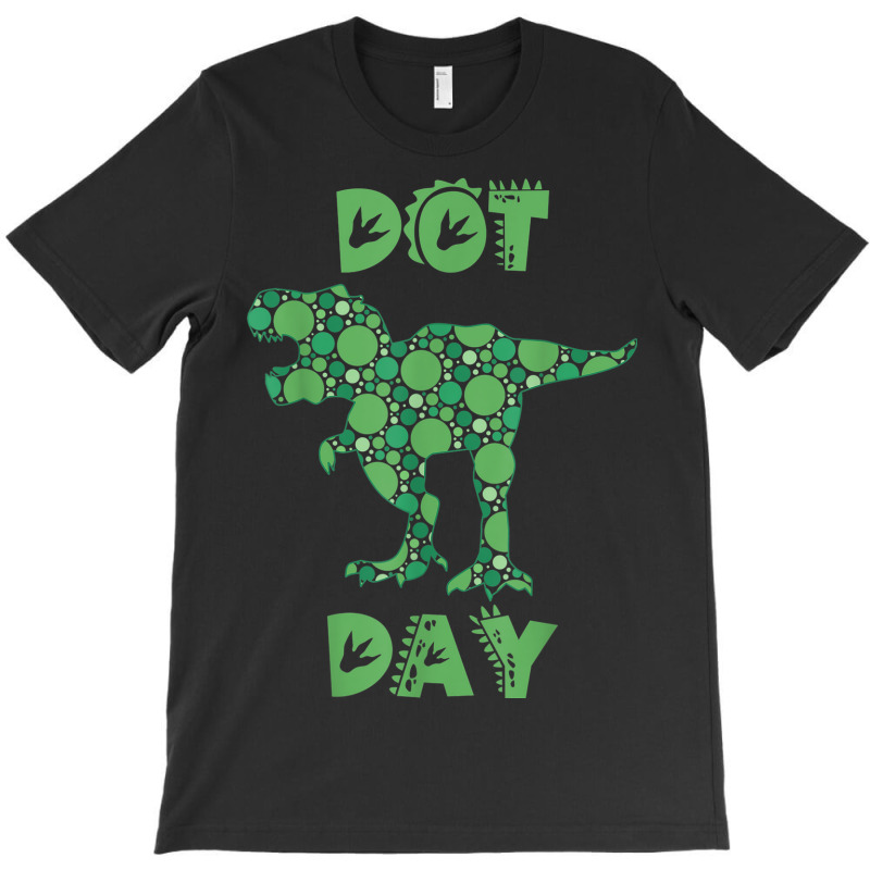 International Dot Day Green Polka Dot T Rex Dinosaur Kids T-Shirt by Prismatic | Artistshot