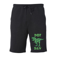 International Dot Day Green Polka Dot T Rex Dinosaur Kids Fleece Short | Artistshot