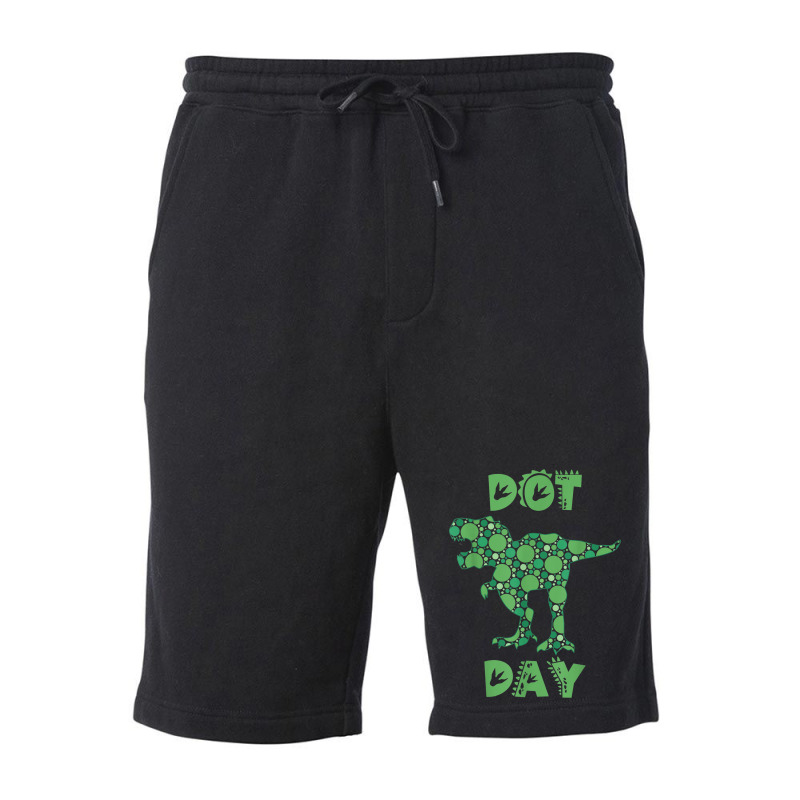 International Dot Day Green Polka Dot T Rex Dinosaur Kids Fleece Short by Prismatic | Artistshot