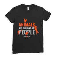 Aspca Animals Are My Kind Of People Dark Ladies Fitted T-shirt | Artistshot