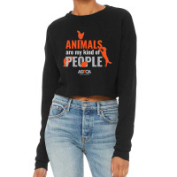 Aspca Animals Are My Kind Of People Dark Cropped Sweater | Artistshot