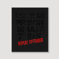 Halloween Rhode Island Prisoner Party Costume Tshirt Portrait Canvas Print | Artistshot