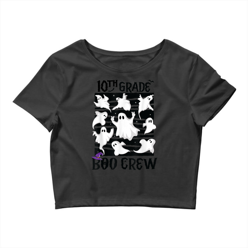 10th Grade Boo Crew Teacher Student Team Spooky Babe Ghost Crop Top by Posh | Artistshot