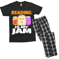 Reading Is My Jam Funny I Love To Read Books Gif Men's T-shirt Pajama Set | Artistshot