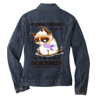 In Loving Memory Of When My Body Worked Normally Ladies Denim Jacket | Artistshot