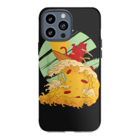 Cat Surfing Pizza In Cool Samurai Style Iphone 13 Pro Max Case | Artistshot