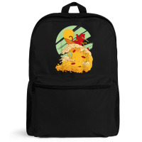 Cat Surfing Pizza In Cool Samurai Style Backpack | Artistshot