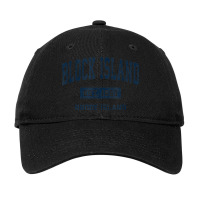 Block Island Rhode Island Ri Vintage Athletic Sports Design Adjustable Cap | Artistshot