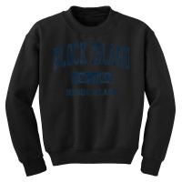 Block Island Rhode Island Ri Vintage Athletic Sports Design Youth Sweatshirt | Artistshot