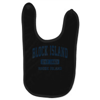 Block Island Rhode Island Ri Vintage Athletic Sports Design Baby Bibs | Artistshot