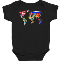 World Map Country Flag Atlas Premium T Shirt Baby Bodysuit | Artistshot