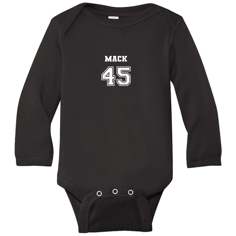 Jersey Style Mack Name Nickname 1945 45 Birthday Long Sleeve Baby Bodysuit by Carnations | Artistshot