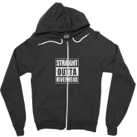 Straight Outta Riverhead New York State Zipper Hoodie | Artistshot