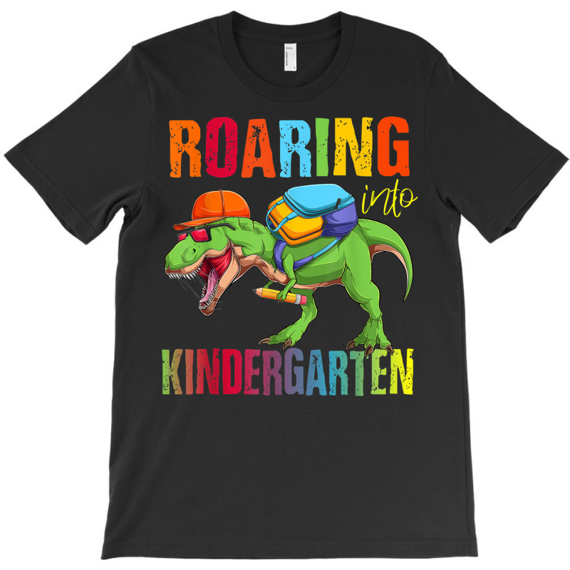 Roaring Into Kindergarten Dinosaur Back To School Boys T-shirt | Artistshot