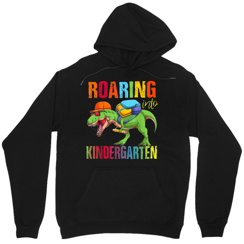 Roaring Into Kindergarten Dinosaur Back To School Boys Unisex Hoodie | Artistshot