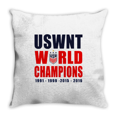 Uswnt 2019 Women’s World Cup Champions Throw Pillow Designed By Pinkanzee
