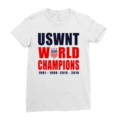 Uswnt 2019 Women’s World Cup Champions Ladies Fitted T-shirt Designed By Pinkanzee