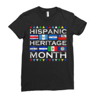 Latin Countries Flag Latino National Hispanic Heritage Month Ladies Fitted T-shirt | Artistshot