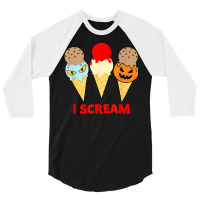 Womens Scary Spooky Halloween Scream Design 3/4 Sleeve Shirt | Artistshot