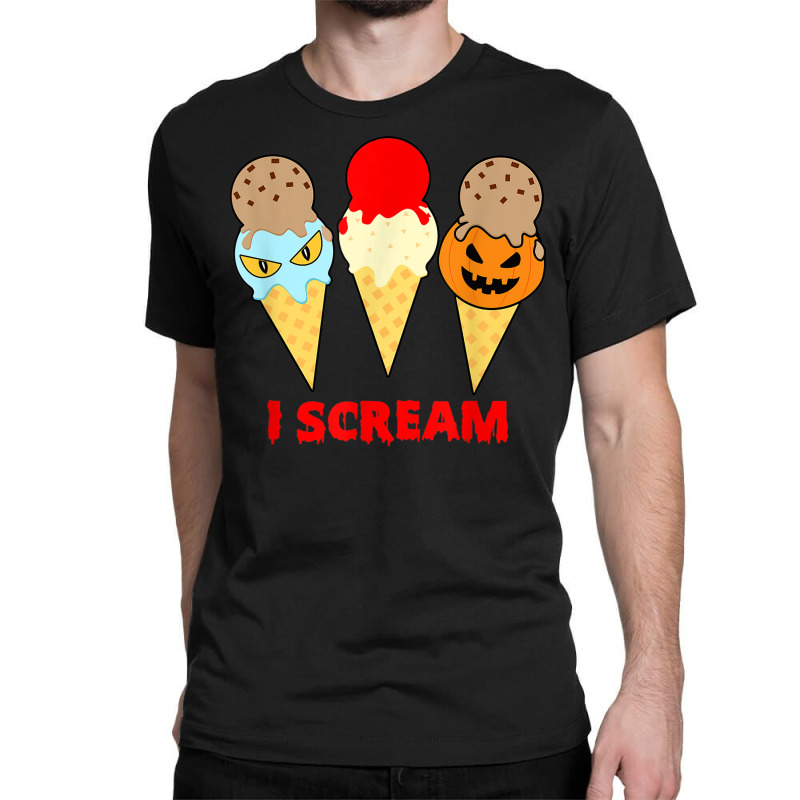 Womens Scary Spooky Halloween Scream Design Classic T-shirt by Renew | Artistshot