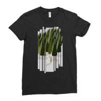 Boy Standing In Front Of Forrest T Shirt Ladies Fitted T-shirt | Artistshot