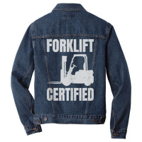 Forklift Certified Certified Forklift Driver Lift Truck Tank Top Men Denim Jacket | Artistshot