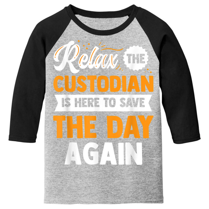 Custodian Custodial Technician Facility Service Youth 3/4 Sleeve by Deluxe | Artistshot