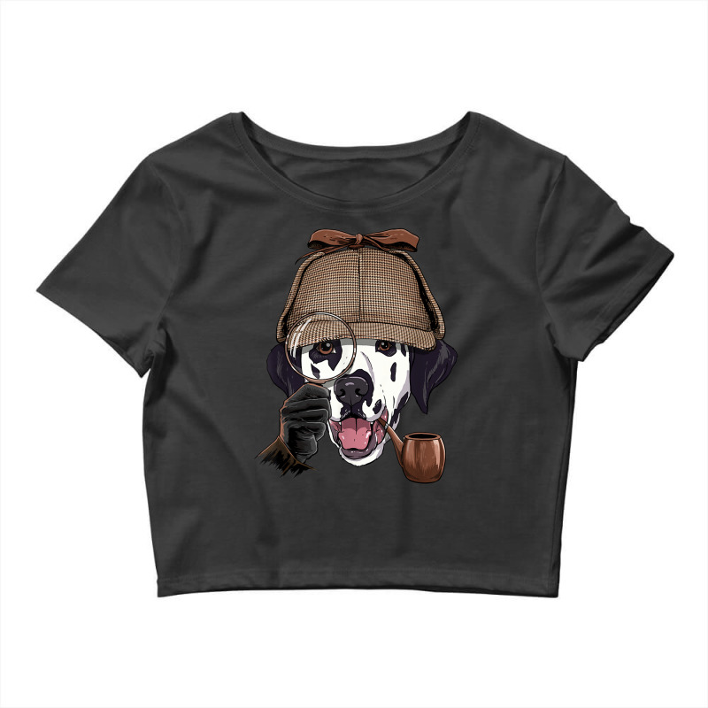 Detective Dalmatian Spy Investigator Carriage Dog Lover Crop Top by Renew | Artistshot