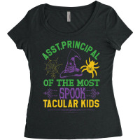 Assistant Principal Of The Most Spooktacular Kids Halloween Women's Triblend Scoop T-shirt | Artistshot