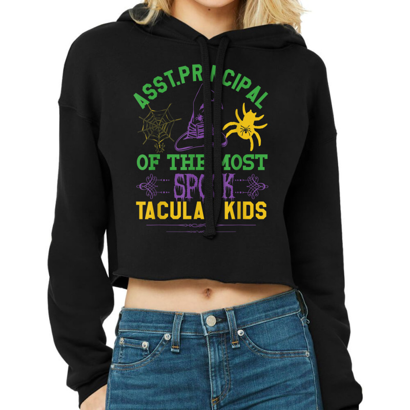 Assistant Principal Of The Most Spooktacular Kids Halloween Cropped Hoodie by Dapper | Artistshot