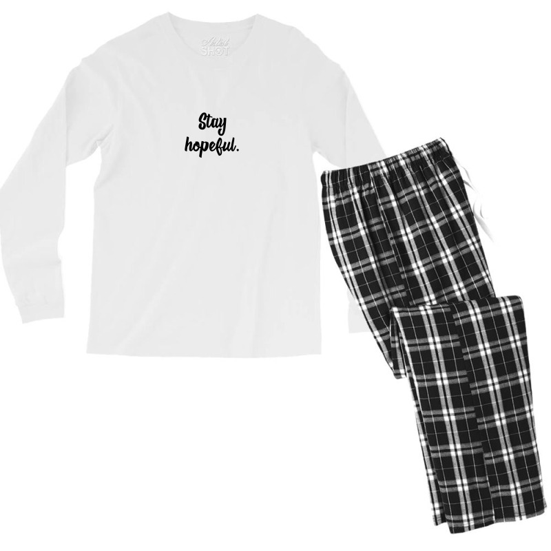 Stay Hopeful Men's Long Sleeve Pajama Set by Rich.Collection | Artistshot