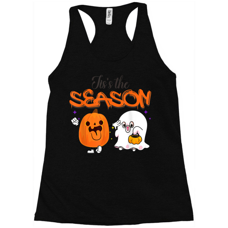 Tis's The Season Retro Halloween Ghost Pumpkin Spooky Season Racerback Tank by Fashonus | Artistshot