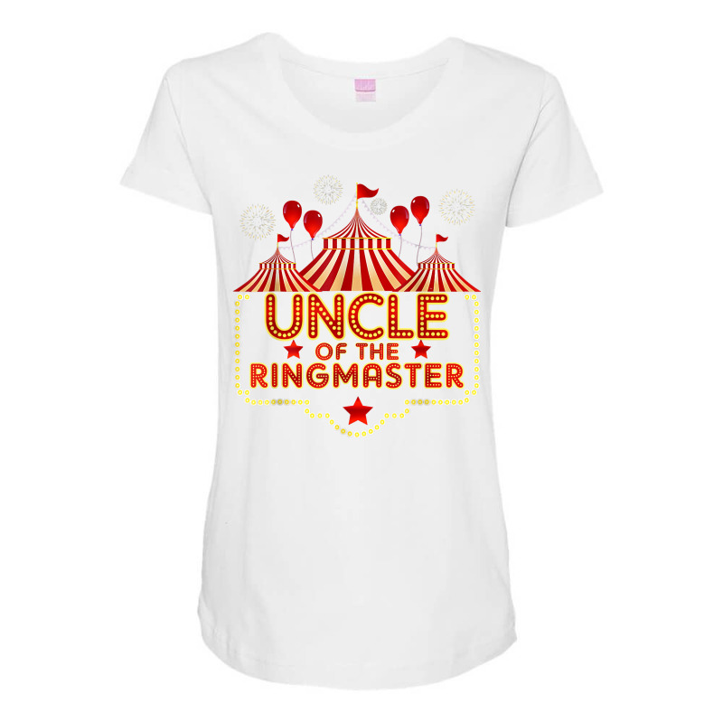 Uncle Of The Birthday Birthday Ringmaster Circus Party B Day T Shirt Maternity Scoop Neck T-shirt by cm-arts | Artistshot