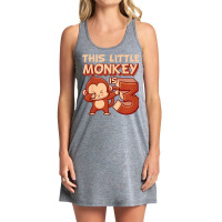 Kids This Little Monkey Is 3 Monkey Ape Animale 3rd Birthday Tank Dress | Artistshot