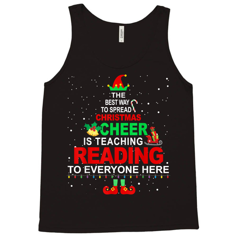 Reading Teacher Christmas - Elf Christmas Cheer Tank Top | Artistshot