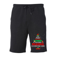 Reading Teacher Christmas - Elf Christmas Cheer Fleece Short | Artistshot