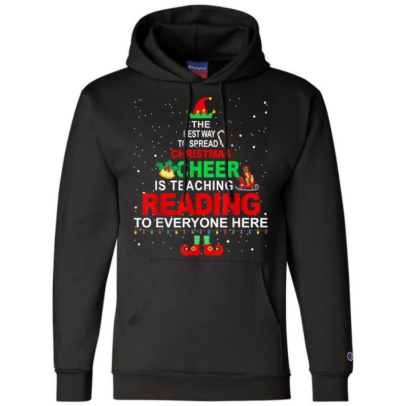 Reading Teacher Christmas - Elf Christmas Cheer Champion Hoodie | Artistshot