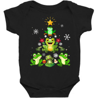 Cute Frog Christmas Tree Xmas Baby Bodysuit | Artistshot