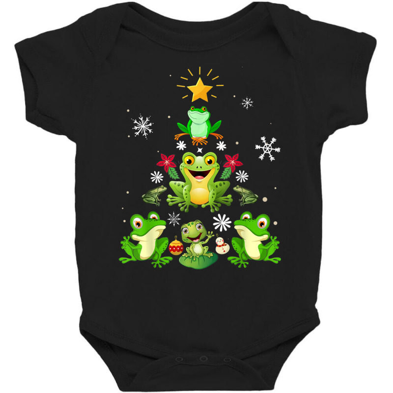 Cute Frog Christmas Tree Xmas Baby Bodysuit | Artistshot