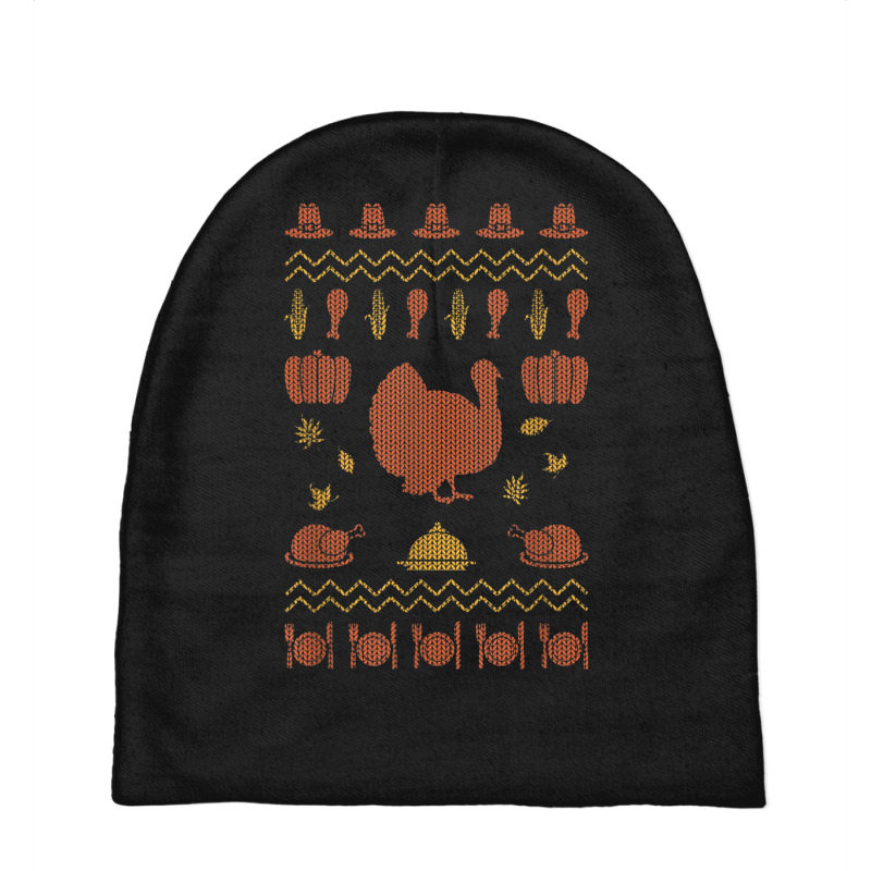 Thanksgiving Ugly Sweater Baby Beanies | Artistshot