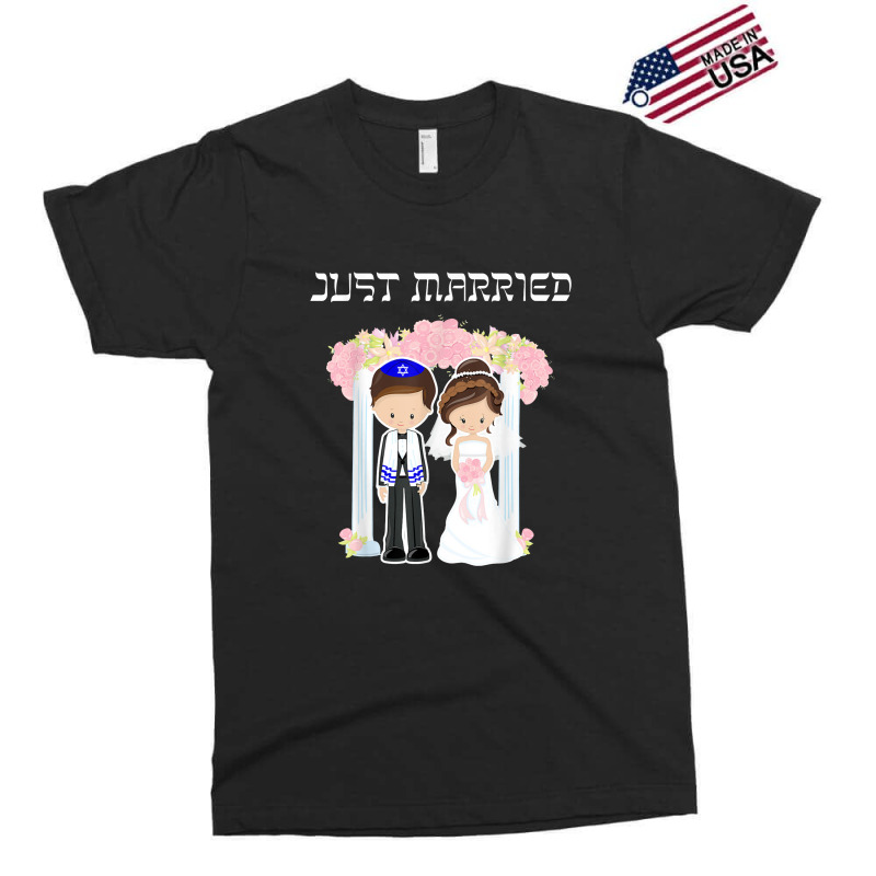 Jewish Wedding Just Married Chuppah Bride Groom Exclusive T-shirt by cm-arts | Artistshot