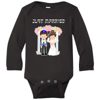 Jewish Wedding Just Married Chuppah Bride Groom Long Sleeve Baby Bodysuit | Artistshot