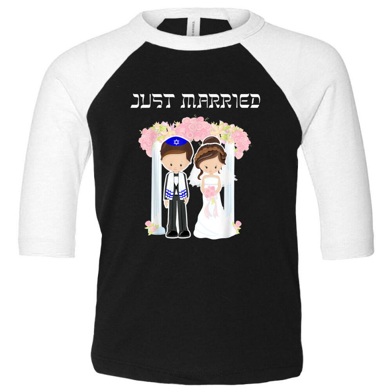 Jewish Wedding Just Married Chuppah Bride Groom Toddler 3/4 Sleeve Tee by cm-arts | Artistshot