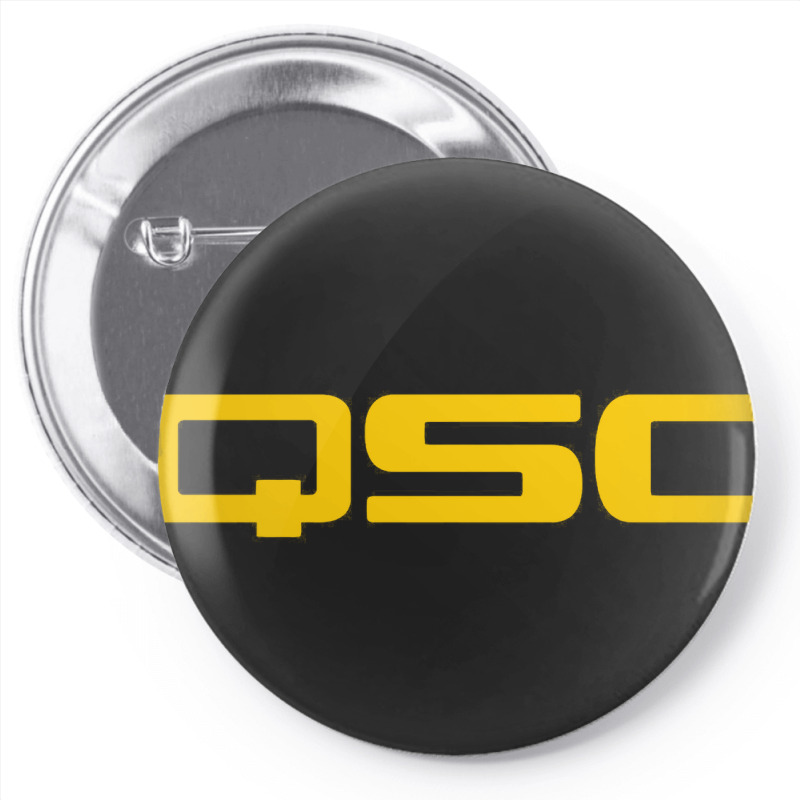 Qsc Orange Subwoofer Pin-back Button | Artistshot