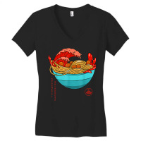 Spaghetti Bolognese   Italian Noodles   Japanese Ramen Style Women's V-neck T-shirt | Artistshot